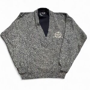 Vintage I.O.U. Gray Knit Sweater Men's Size Medium Made In Korea 90s Fall Winter